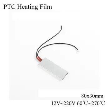 

80x30mm 12V 220V PTC Heating Element Constant Thermostat Insulated Thermistor Ceramic Air Heater Plate Fan Heat Film 12 100 220