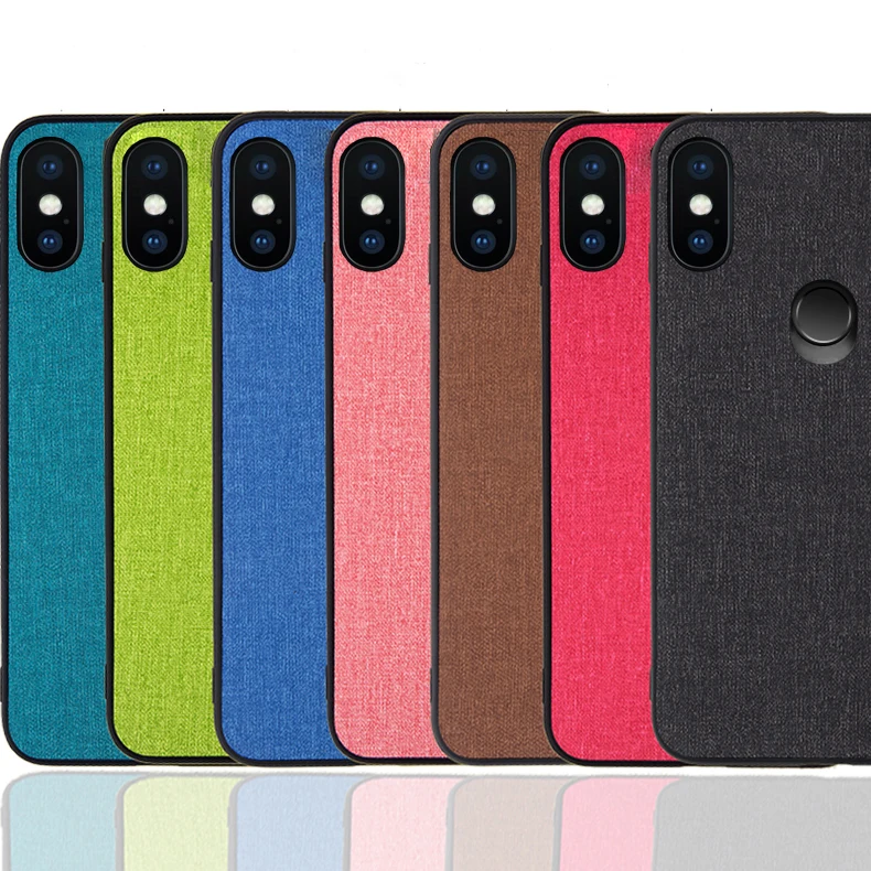 Чехол для Xiaomi mi A3 тканевый кожаный жесткий чехол на заднюю панель роскошный