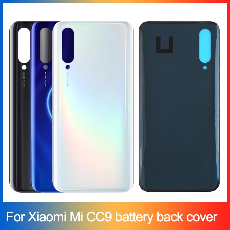 100% новая задняя крышка аккумулятора для Xiaomi CC9 стеклянная ремонт и замена корпуса