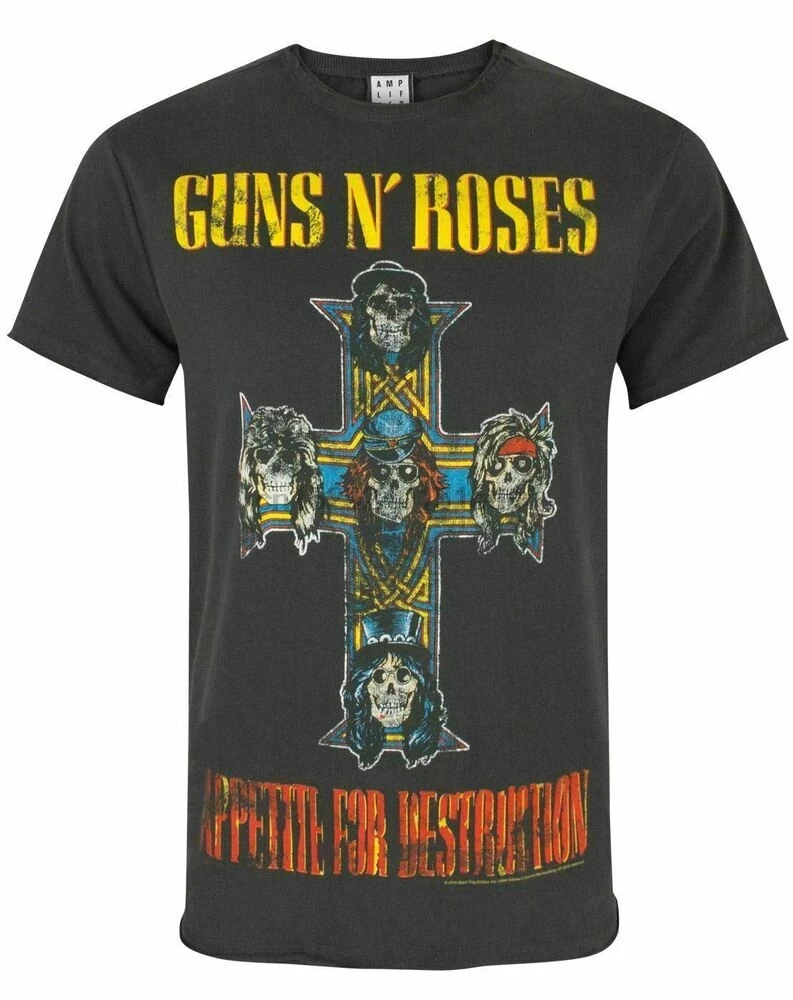 Усиленная Мужская футболка с надписью Guns N Roses аппетит для разрушения |