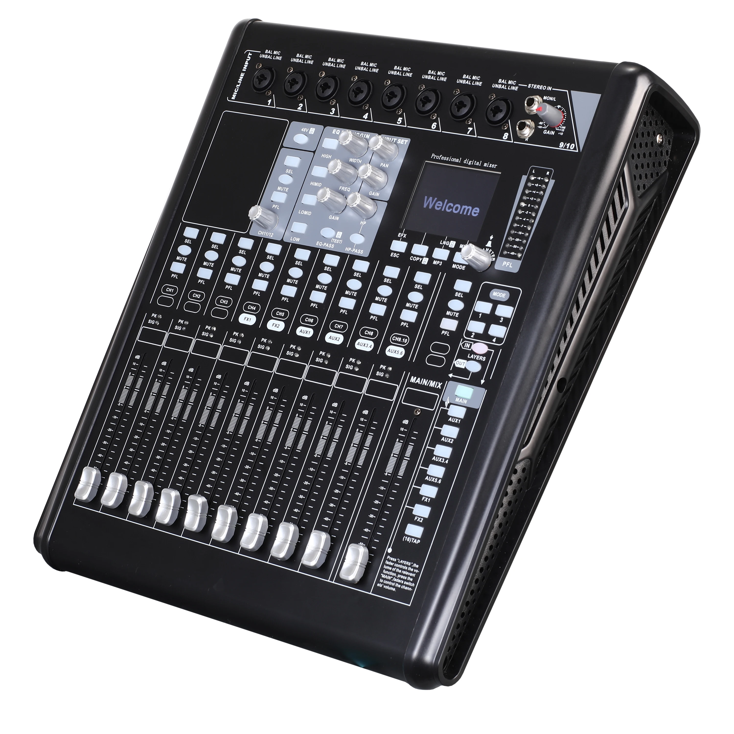 Leicozic 12 канальный цифровой смеситель Studio Запись микшерный пульт + 48V