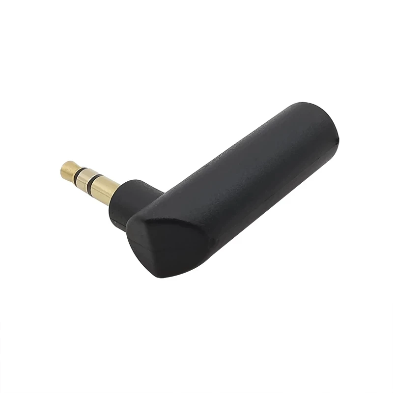 1Pcs 3,5mm Klinke auf 3,5mm 3 Pole Stecker Audio Stereo Gold-überzogene Rechten Winkel stecker Erweiterung Converter Aux Adapter – Detail 2
