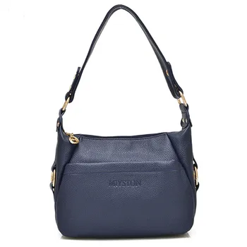 

Cheap Daily Women Messenger Bag Ladies Handbags Designer High Quailty Soft Waterproof Classic Blue Leather Female Shoulder Bags