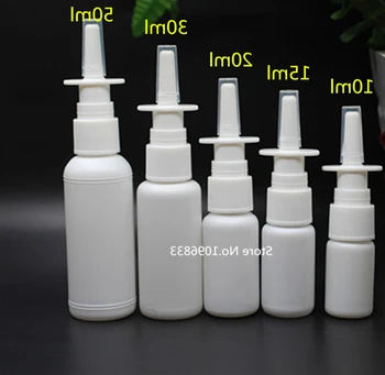 

100pcs Free Shipping White PET Empty Fine Nasal Spray Mist Plastic Bottle, Cosmetic Nose Spray Bottle Mist Nose Spray Bottle
