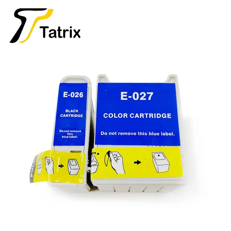 One set Татрикс для Epson T026 T027 Совместимый картридж для Epson Stylus C50 Stylus Photo 810/820/830/830U/925/935 и т. Д - Цвет: One set