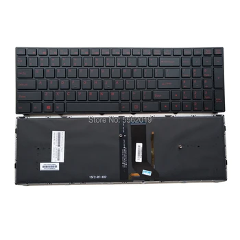 

New US Backlit Keyboard for Clevo N250 N250BU N250JU N250LU N250PU CVM15F23USJ4301 English black Replacement keyboard Red keys