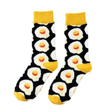 1 пара удобные нескользящие спортивные теплые школьные повседневные Осенние милые женские Носки с рисунком еды домашний Средний теленок из смесового хлопка