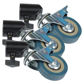 

3PCS 22mm Photo Studio Heavy Duty Universal Caster Wheel for Light Stands&Studio Boom Photo Studio Accessories