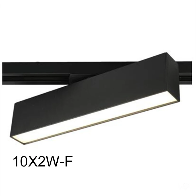 Lámpara de techo LED de aluminio, Luz lineal regulable de 20W, 30W y 40W, reflector para tienda y hogar