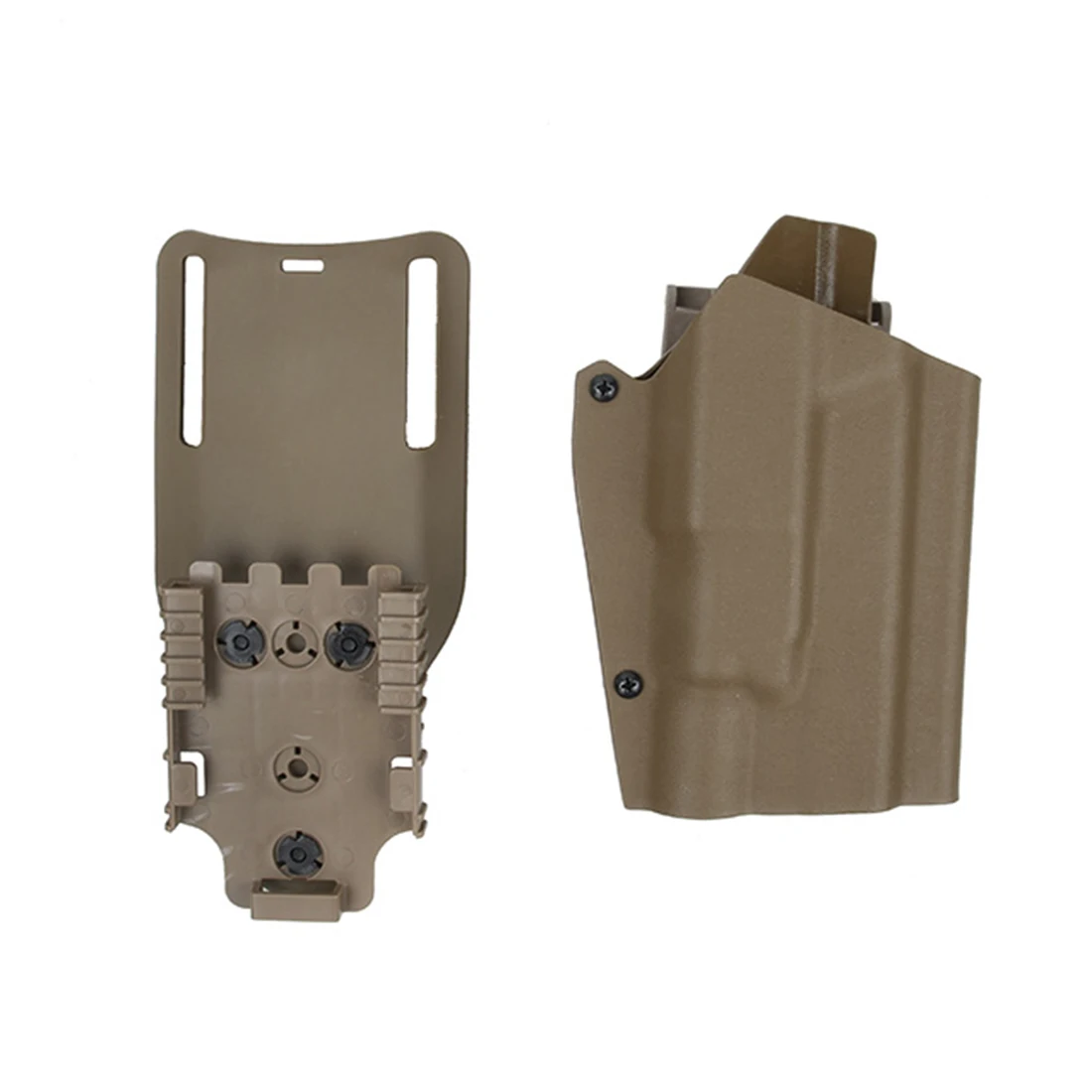 

modiker Outdoor Toys Tactical Equipment Belt Holster Quick Release Holster Set for G17+ for X300 Series Headlights - Tan