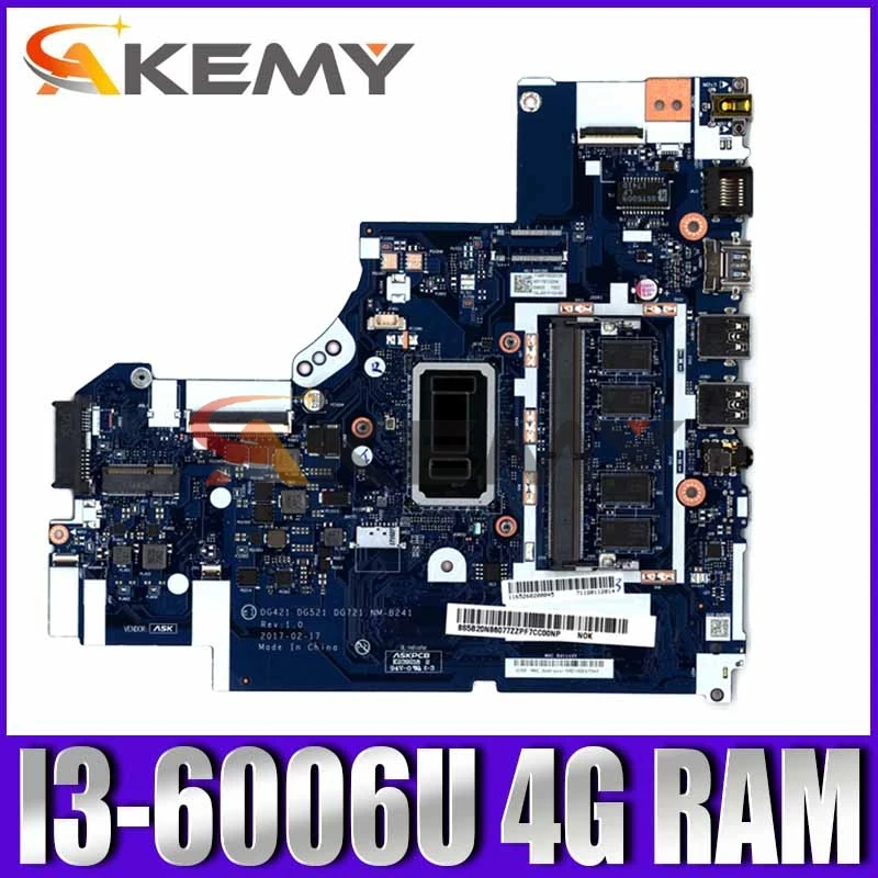 For Lenovo Ideapad 320-14ISK Laptop Motherboard CPU:I3-6006U RAM:4G NM-B241 FRU 5B20N86077 5B20N86086 Test Ok | Компьютеры и офис