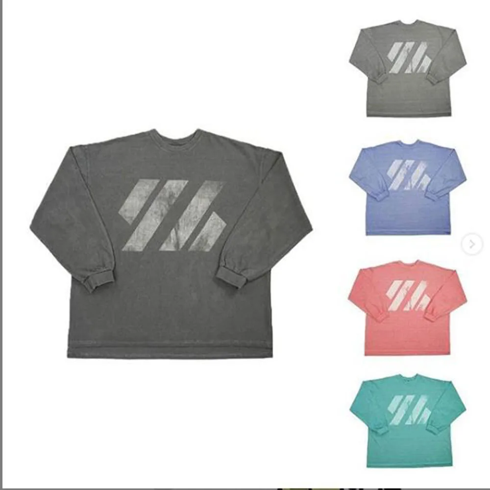 

New Fitness Sports Long-Sleeved High Street Fashion Brand Loose Lovers Shirt Leisure Large Size Sportswear Loose Sweater