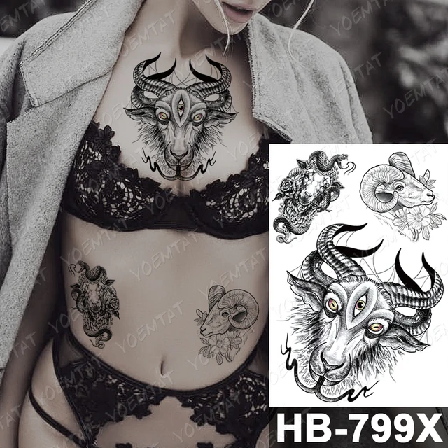 Waterproof Temporary Tattoo Sticker Dark Old School Moth Butterfly Flash Tattoos Snake Rose Body Art Arm Fake Tatoo Women Men 09-HB799X