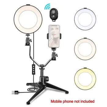 

6 Inch LED Selfie Ring Light 5W 6500K Studio Photography Photo Fill Ring Light For iphone Smartphone Makeup