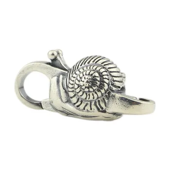 

Hooks Genuine 925 Sterling Silver Charms Vintage Snail Lobster Lock Clasp for Women Fit for European Charm Bracelets