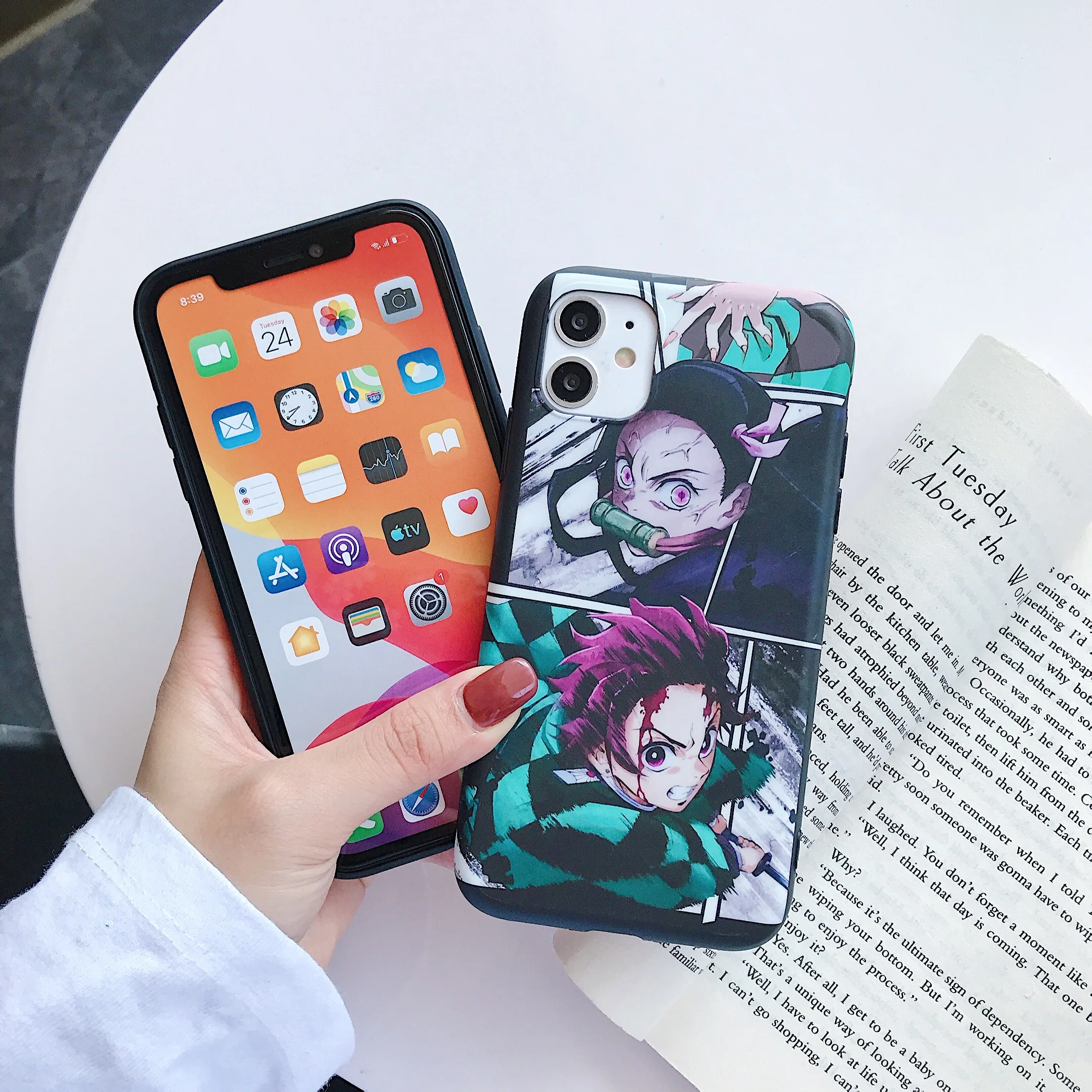 Cute Japan Demon Slayer Case For Iphone 11 12 13 Pro 7 8Plus X XR XS Max Phone Cases Anime Kimetsu No Yaiba Soft TPU Cover Coque iphone 13 pro max case clear