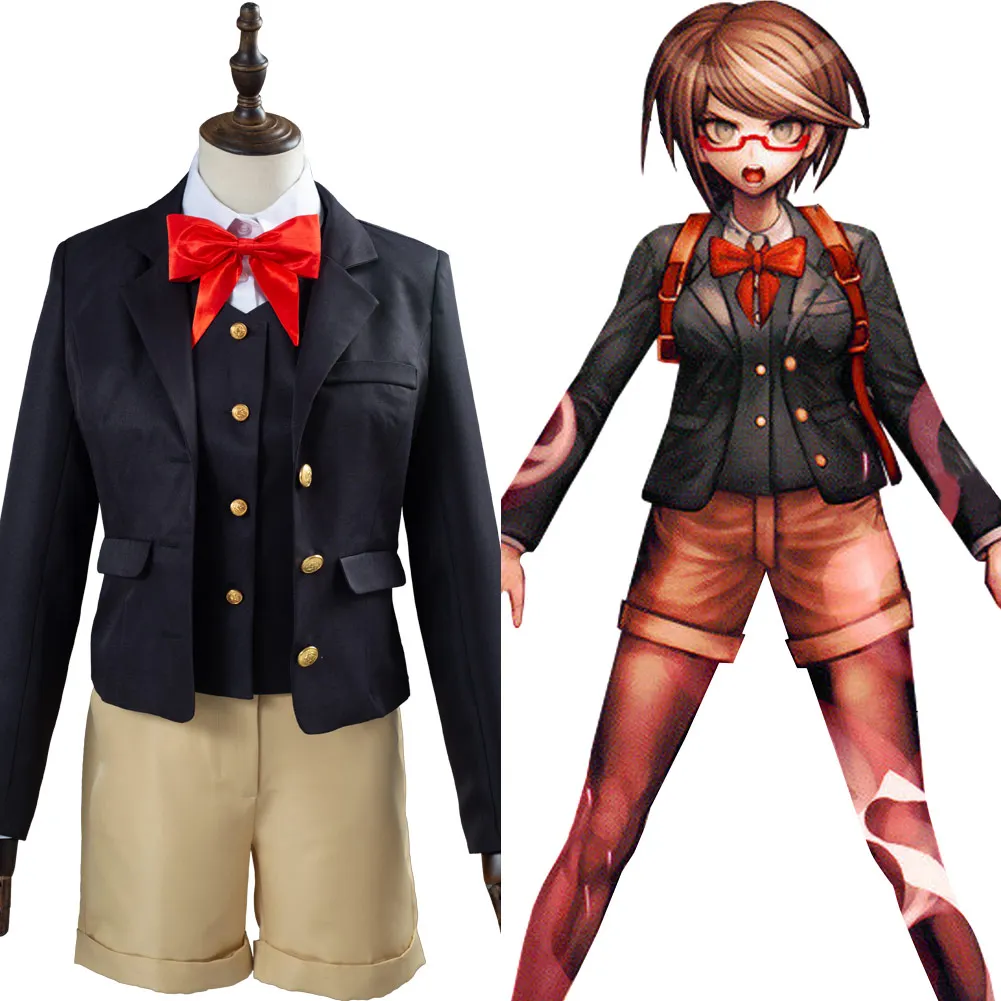 Danganronpa Samidare Yui Косплей Костюм Школьная форма комплект Хэллоуин Карнавальный