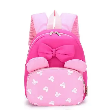 

Fashion Lovely Small Backpacks With Bowtie Girls Kindergarten Students School Cute Travel Bag 2-5Years Old Kids Mochila