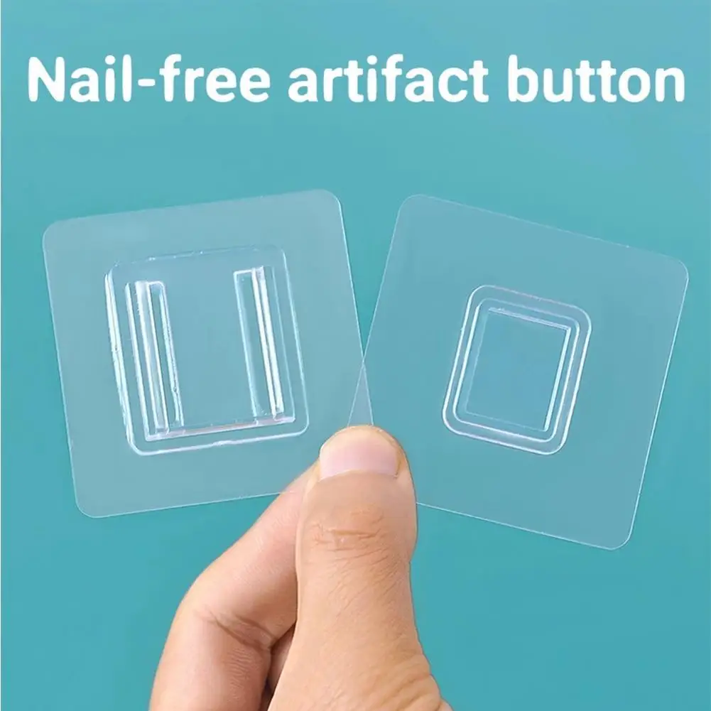 DIY Double-Sided Adhesive Wall Hooks Hanger Strong Transparent Hooks Suction Cup Sucker Wall Storage Holder For Kitchen Bathroom