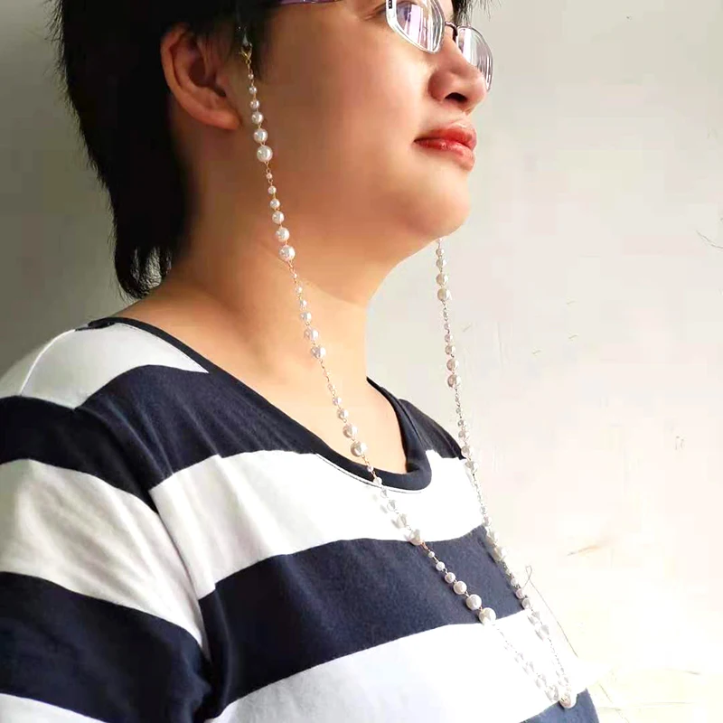 

Beaded Chain Eyeglass Chain Holder Strap Eyewear Retainer Women Outside Casual Sweater Necklace Gift