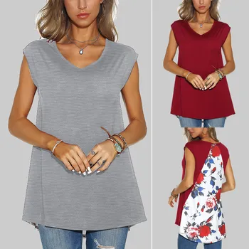 

The only source of supply throughout the network! Women Fashion Casual Round Neck Vintage Print T-shirt Sleeveless Tops