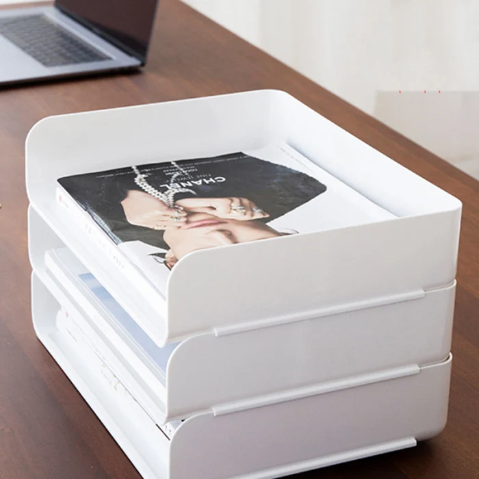 Stackable настольная косметика для хранения офисные книги хранения документов 66CY