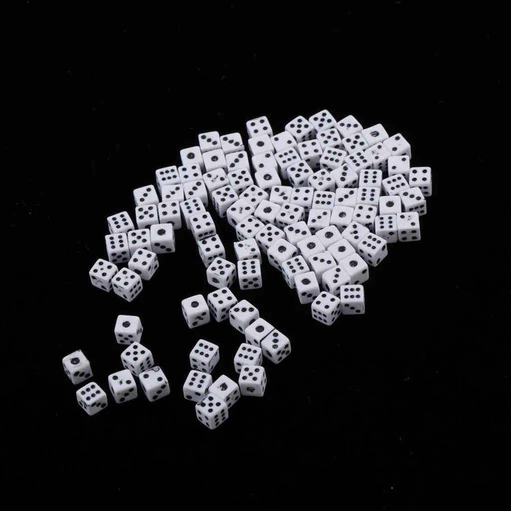100 Pieces Of 5 Mm Six Sides D6 Dies Dies For Dungeons And Dragon Game