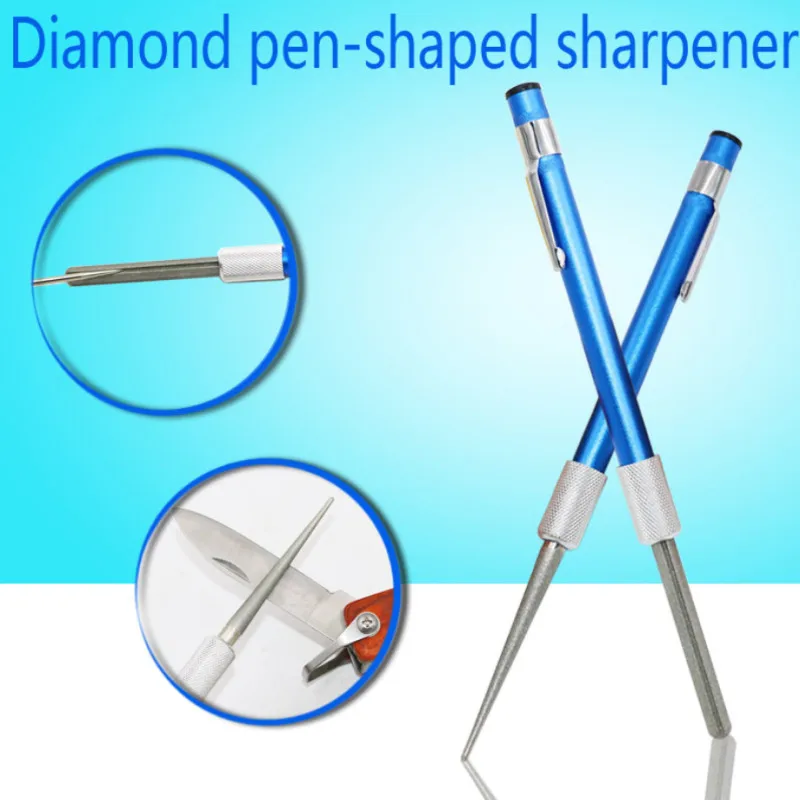 Многофункциональная точилка для ножей в форме ручки с алмазным покрытием из