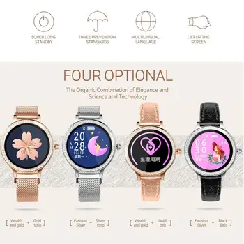 

M8 Smart Watch Women Wristband IP68 Waterproof Lady Health Fitness Band Heart Tracker Smart Bracelet Rate Wristwatc Monitor B7S5