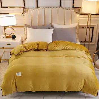 

Bonenjoy 1Pc Fleece Bed Cover for Double Beds Winte Warm Blanket on the Bed Queen/King Size dekbedovertrek 240x220 Duvet Covers