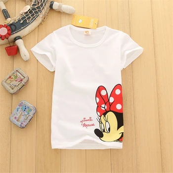 

Kids Cute Mickey T Shirt 2019 Hot Sale Cheap Summer Kids Girls Clothes Short Sleeve Cotton T-shirt Children Toddler Tops
