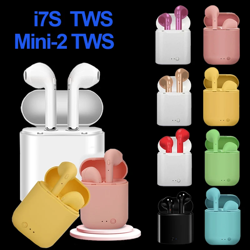 Беспроводные наушники i7s TWS Bluetooth гарнитура с микрофоном для смартфона Android IOS Mini 2
