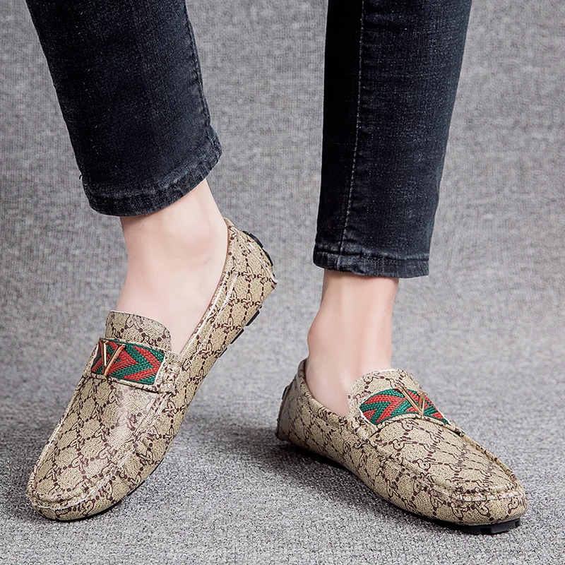 Big Size 38-48 Men Loafers Shoes 2020 Fashion Slip-On Drive Moccasins Footwear Male Brand Leather Boat Shoes Men Casual Shoes