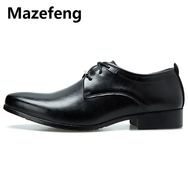 Новинка 2019 Высококачественная кожаная мужская обувь Mazefeng в британском стиле
