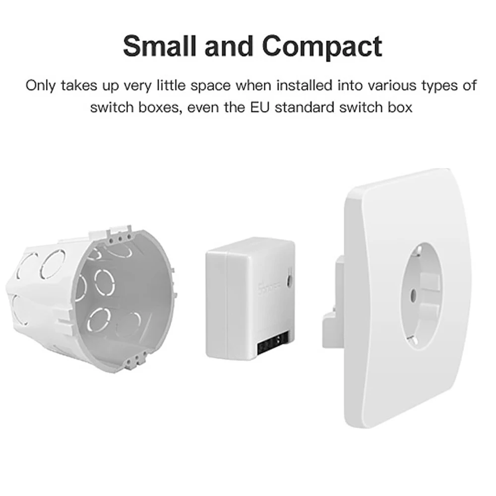 1/3/5pcs Sonoff Mini R4 Extreme Wi-fi Smart Switch Tiny Size External Switch  Control Detach Relay Mode Via Ewelink Alexa Google