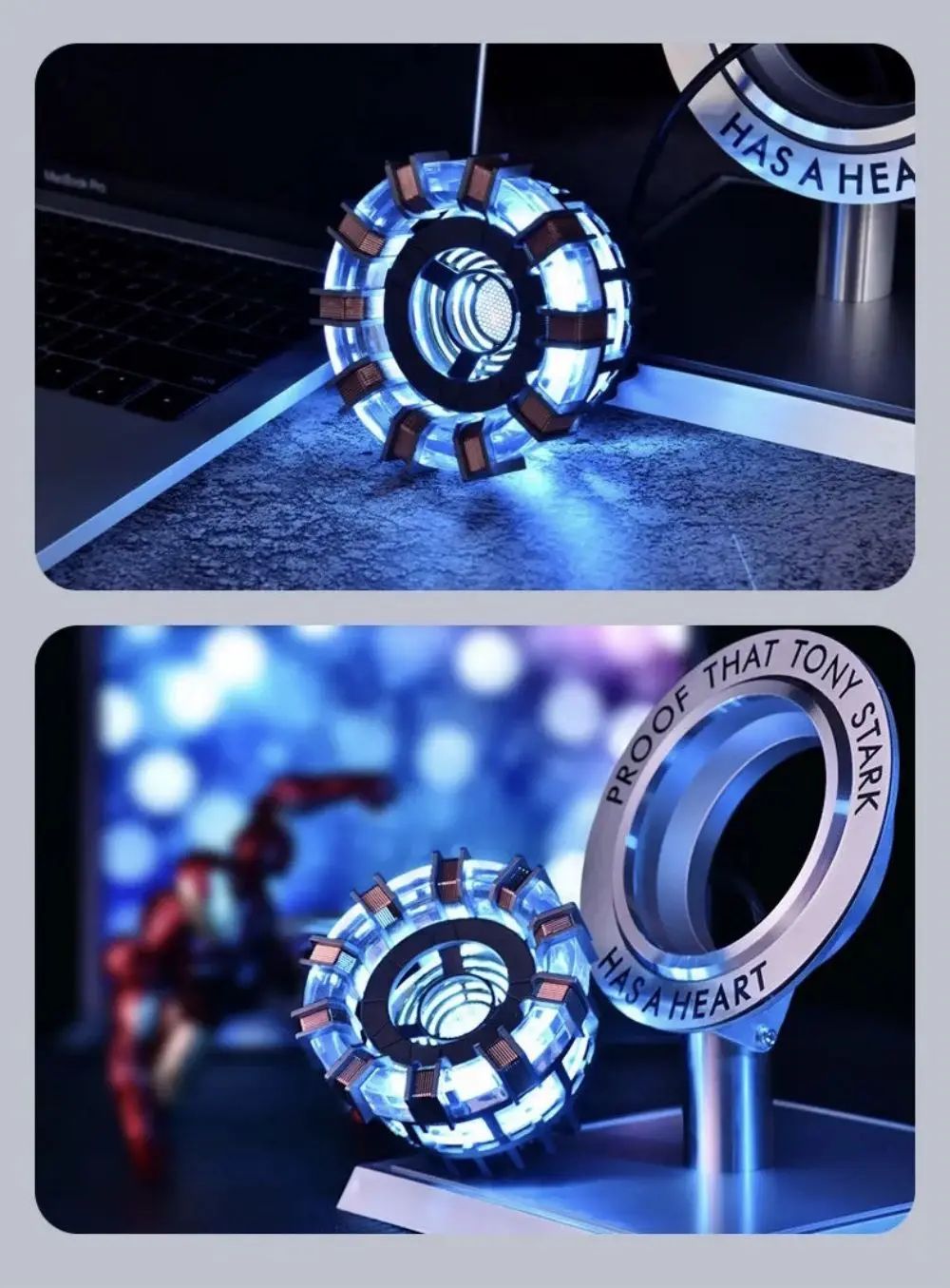 ⚠️水無月　アーク リアクター MK1モデル LED 完成品 ディスプレイ Amazon.co.jp: Lonyiabbi 1:1 アークリアクター MK1 DIY 完成品