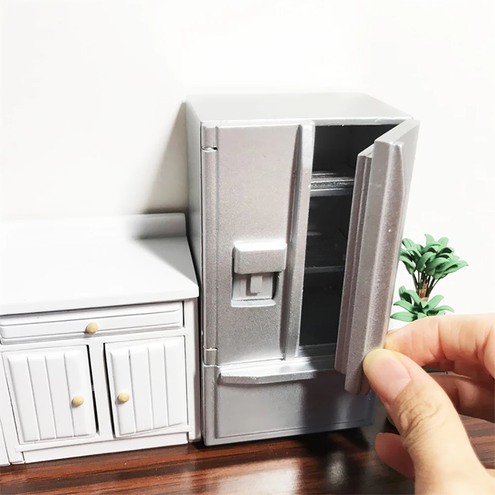 Xyer Mini Refrigerator Double Door Design DIY Accessories 1/12