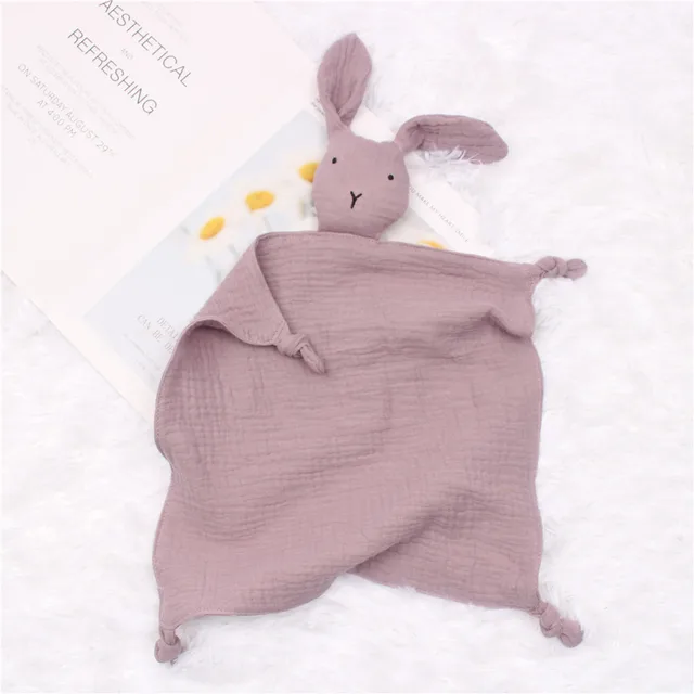 Baby Cotton Muslin Comforter Blanket Soft Newborn Sleeping Dolls Kids Fashion Sleep Toy Soothe Appease Towel Bibs 4