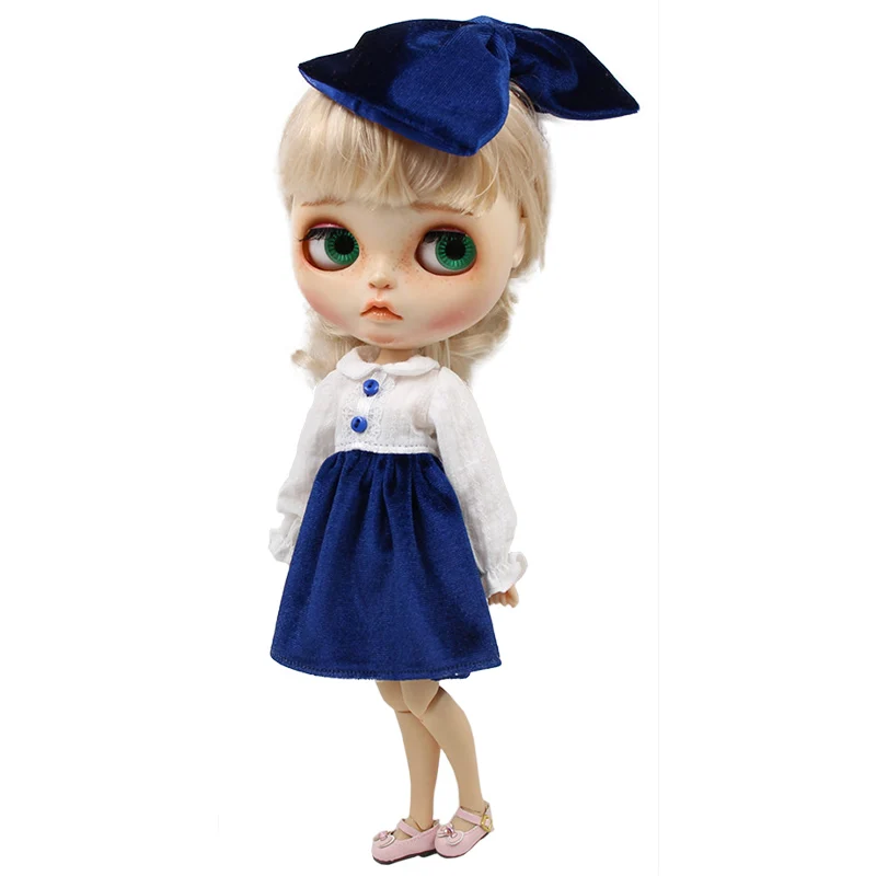 Skup Blythe Doll ubrania sukienka i z pałąkiem na głowę nakrycia głowy dla niego odpowiedni nadaje się do 1 6 lalki, normalna lalka, wspólne lalki, azone, Icy, Jecci Five