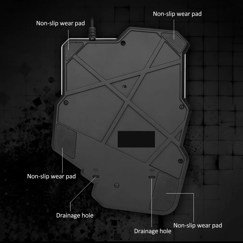 G30 1.6m Wired Gaming Keypad with LED Backlight 35 Keys One-handed Membrane Keyboard for LOL/PUBG/C