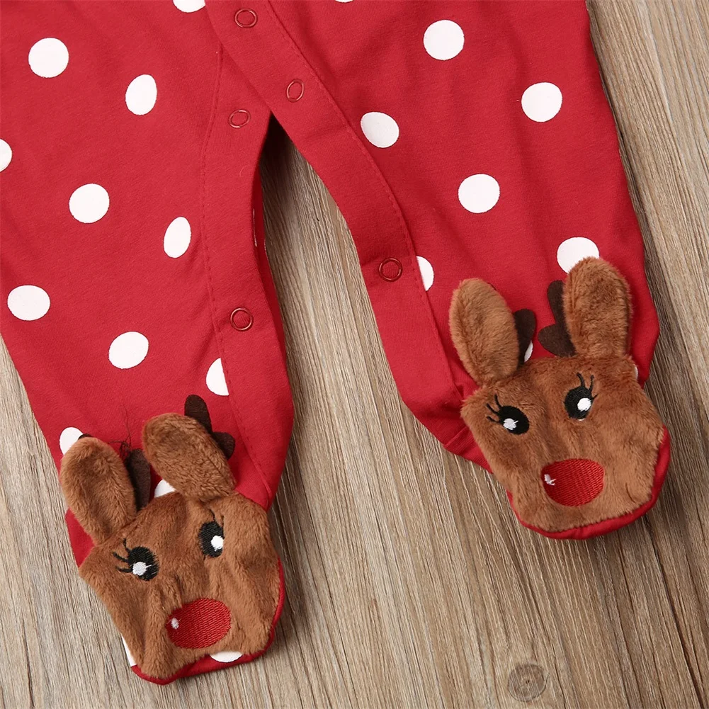 Рождественская одежда для маленьких мальчиков и девочек, детский комбинезон, Рождественский костюм для детей 0-18 месяцев