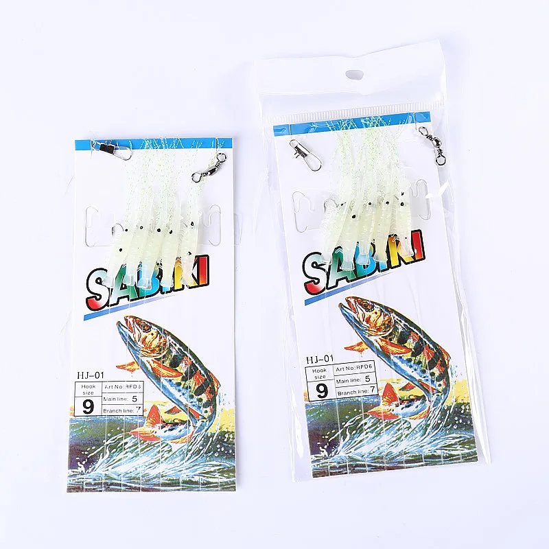Импорт Bionic Fishing Hot HoY ночной Светильник флуоресцентный Креветочный крючок Bionic Fish Skin Fishing Hot HoY Yiwu рыболовное снаряжение Рыболовный крючок