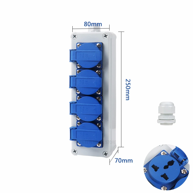 Boîte De Chargement Pour Voiture Électrique, Étanche, Multifonction, 220v,  10a, Fixation Murale, Avec Disjoncteur - Connecteurs - AliExpress