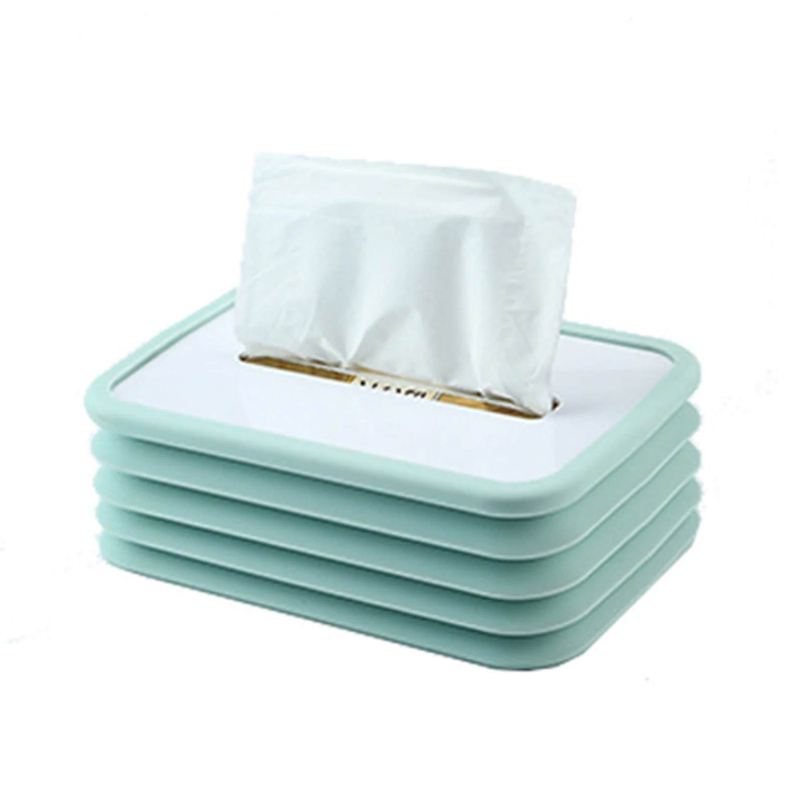 Silicone Foldable Paper Facial Tissues Box Free Retractable Capacity Tissue Box Simple Bathroom And Kitchen Folding Tissue Box