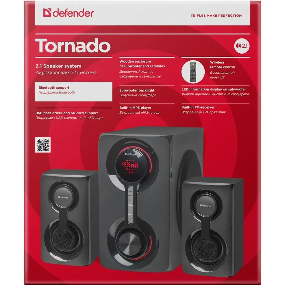 Tornado 60Вт, Bluetooth, FM/MP3/SD/USB