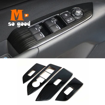 

2017 For Mazda CX-5 Car Stainless steel Door Window glass Lift Control Switch Panel Cover Trim Auto Styling Stickers Accessories