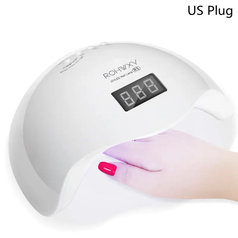 White US Plug Manooby 48W для ногтей, для маникюра светодиодный Сушилка для ногтей сушки гель лак 24 шт. авто 10/30/60 s, инструменты для ногтей - Цвет: White US Plug