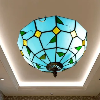 

Mediterranean after guti tiffany stained glass corridor corridor balcony hall bedroom balcony dome light 30 cm