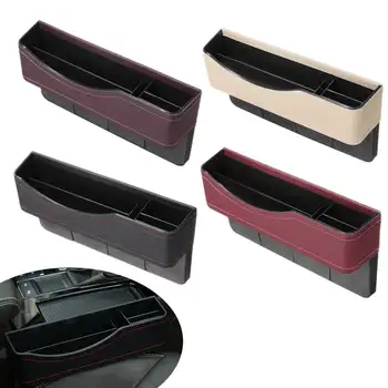 

PU Leather Car Seat Gap Storage Organizer Box Car Seat Slit Pocket Phone Keys Wallet Holder Universal for left right