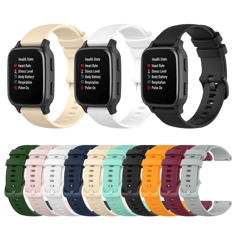 Ремешок силиконовый быстросъемный для Garmin движения Sq 20 мм vivomove3 Forerunner 245 645 vivoactive 3